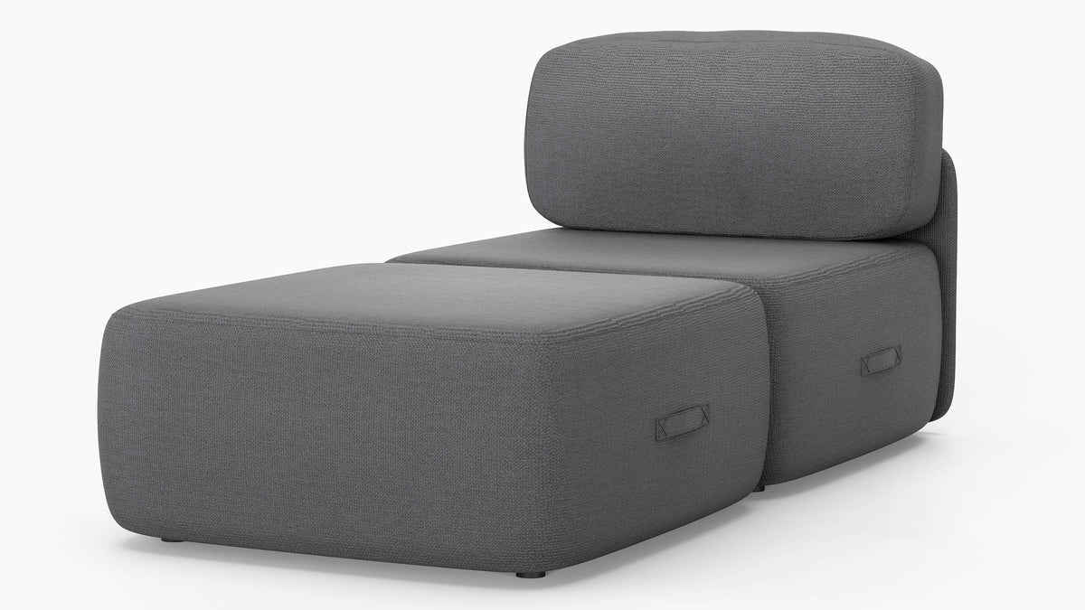 Gray modular armchair - Pummba I