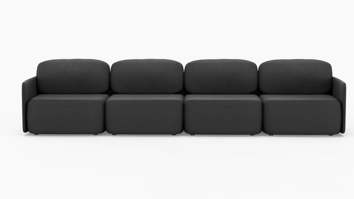 Sofa de 4 modulos negro - Pummba I