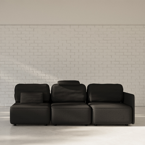 Black sofa cushion